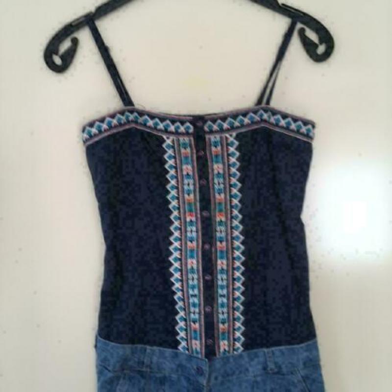 3914 Blauwe jumpsuit PELAGIZA IBIZA; Mt=XS Nieuwstaat