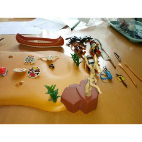 Playmobil indianendorp incl. tipi en bizon.