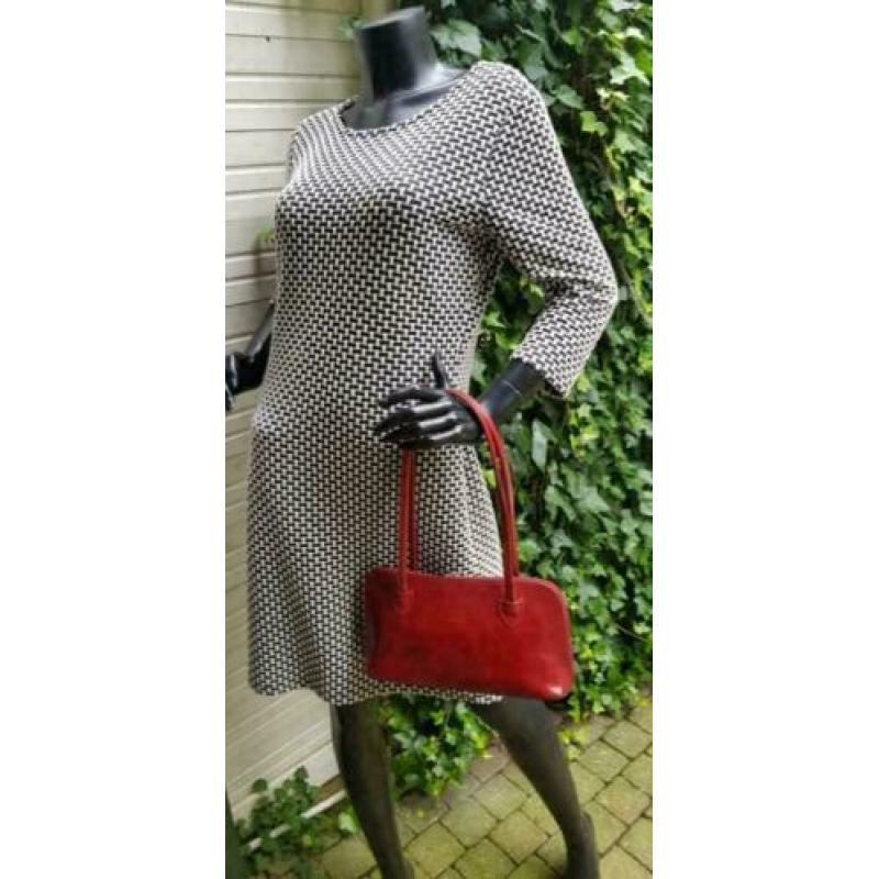 F405 FLORENCE rood lederen schoudertas zeer fraai