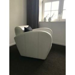 Witte lederen fauteuil