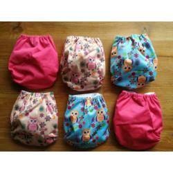 6 super schattige wasbare newborn pocket luiers, per stuk