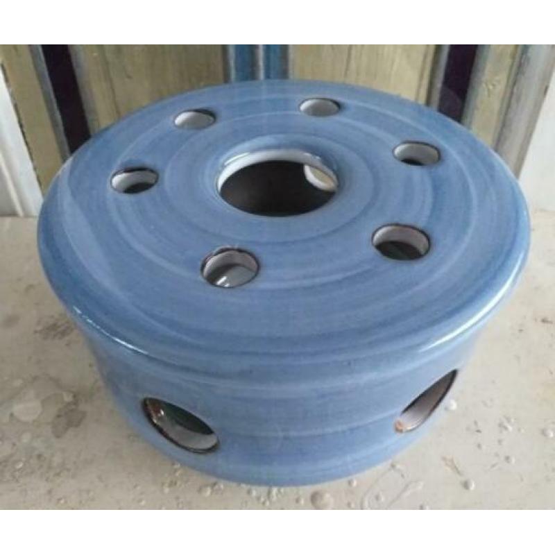 Blauw Volendams Aardewerk Theelicht + Theepot