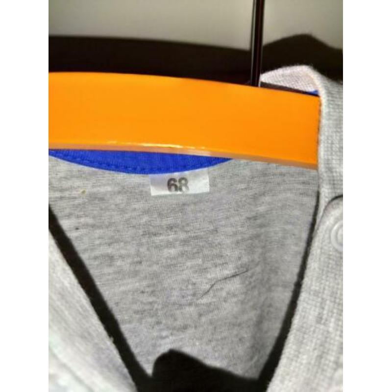 Grijs auto shirt lange mouw mt 68