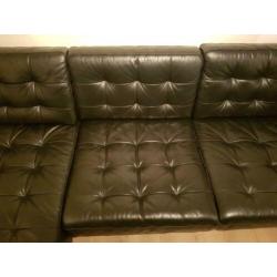 2 zits leren bank Karlstad + lounge