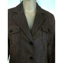 B1530 Naf Naf: nappa-leren jasje colbert blazer Mt. M=38-40