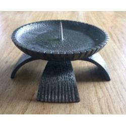 Vintage metalen kandelaar brutaliteit mid century