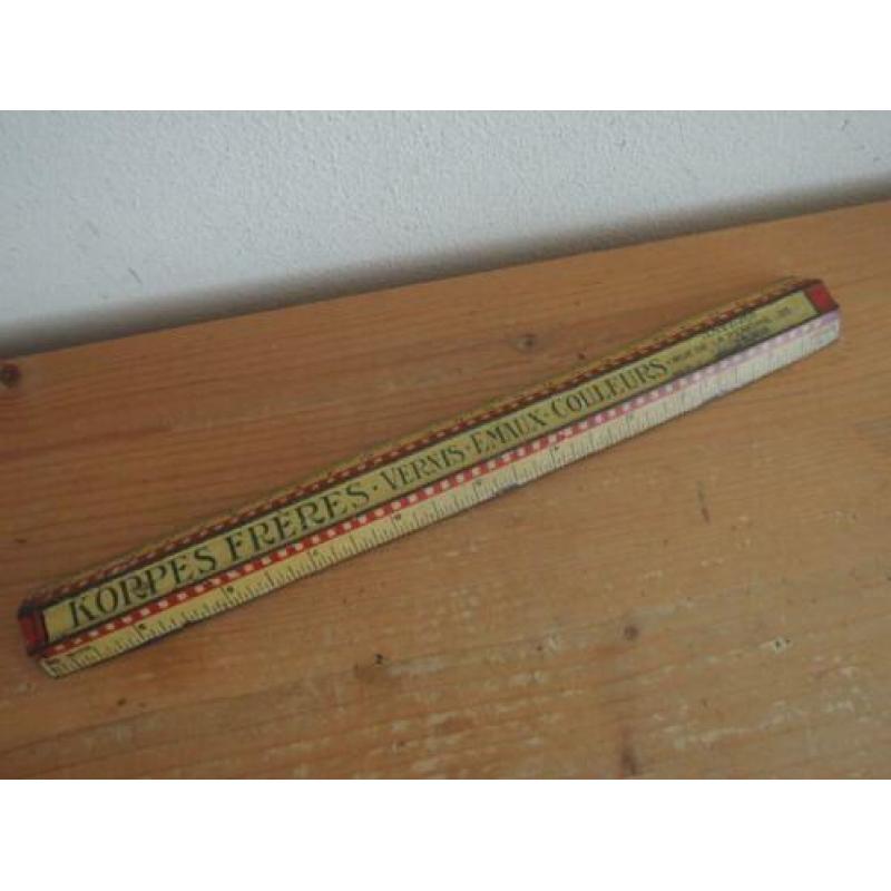 Vintage metalen lineaal
