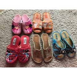 5 paar meisjes pantoffels huisschoenen maten 32 33 34 35 36