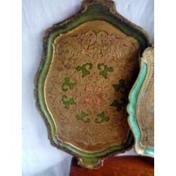 Vintage decoratieve dranken lade Florentijnse lade.(2 stuks)