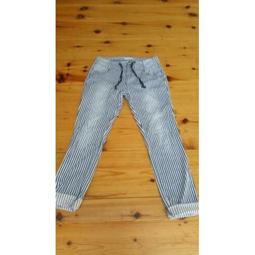 Blauw/witte gestreepte broek 38. Red Button.