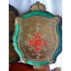 Vintage decoratieve dranken lade Florentijnse lade.(2 stuks)