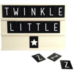 Houten tekstbord met losse letters