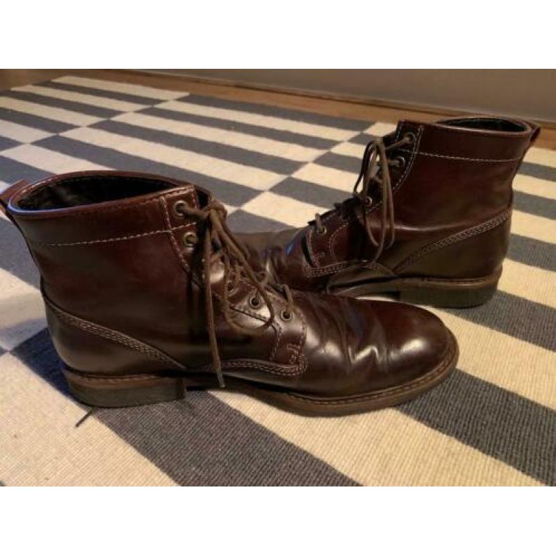 Heren leren bruine schoenen maat 41