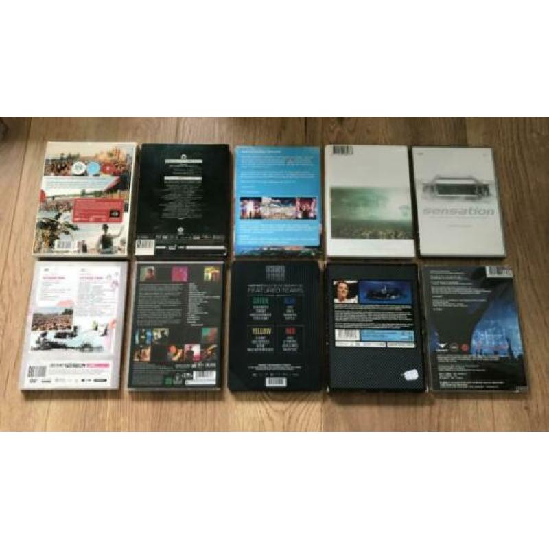 Verzameling van 10 hardcore / dance DVD's
