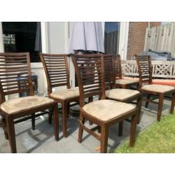 6 antieke eetkamerstoelen