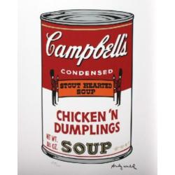 Andy Warhol Lithografie"Campbells Chicken dumpling Soup" Gen