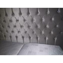 Boxspring suede taupe
