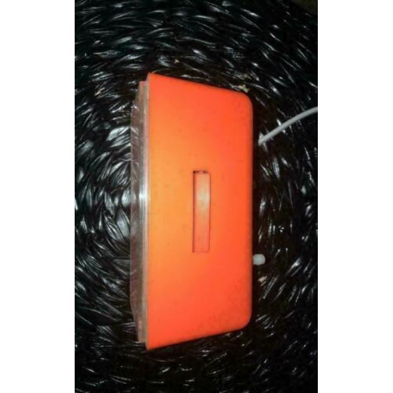 VINTAGE RETRO Wekker jaren 70 oranje elektrisch! OUD