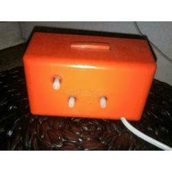 VINTAGE RETRO Wekker jaren 70 oranje elektrisch! OUD