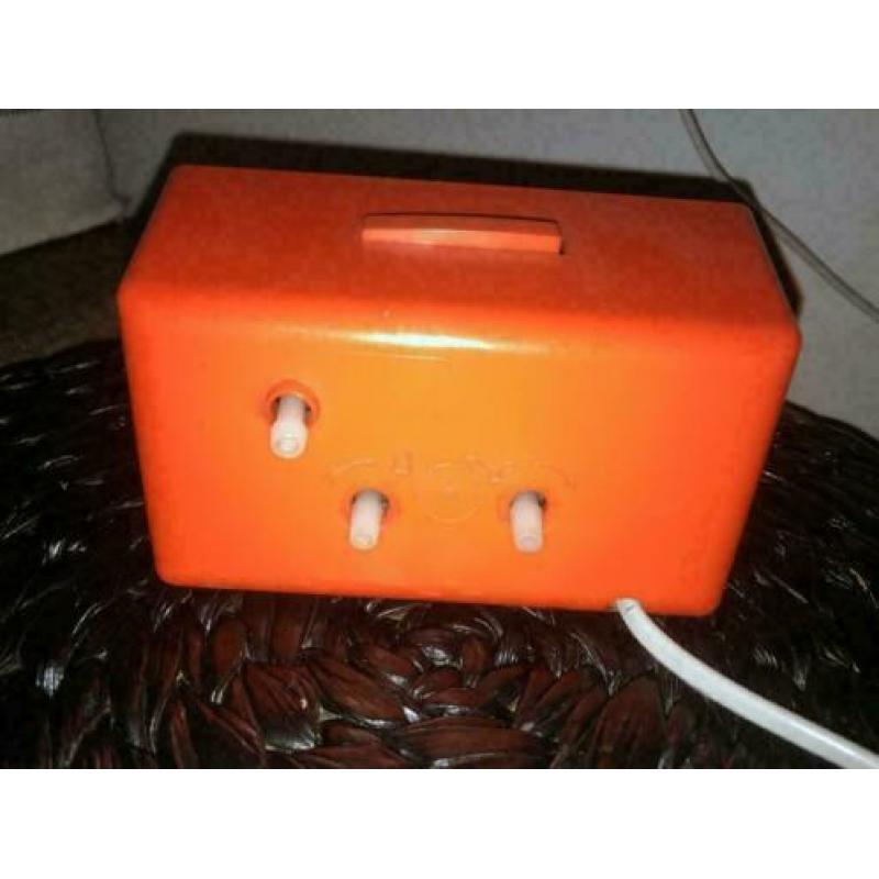 VINTAGE RETRO Wekker jaren 70 oranje elektrisch! OUD