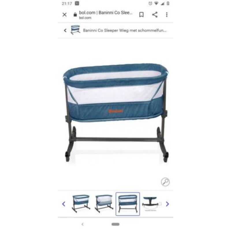Co-sleeper van Baninni Nesso blue