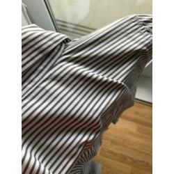 STING Cotton Club stretch blouse bruin wit streep 42/44 xl
