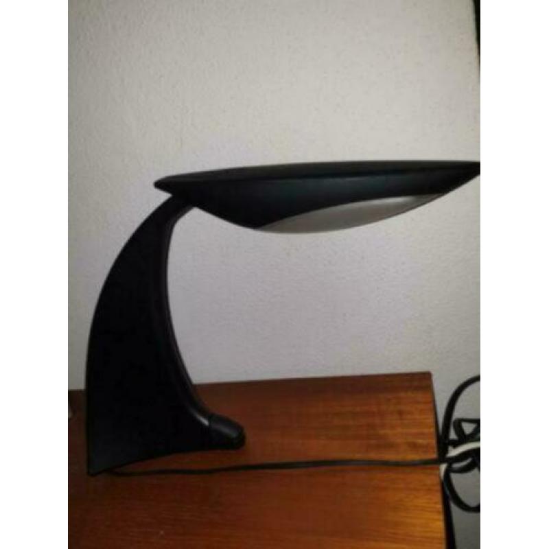 seventies bruine retro vintage lamp bureaulamp