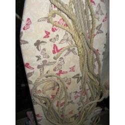 Bundel touw (d=10mm) zo'n 20 mtr. + 5 van 2 mtr met oog