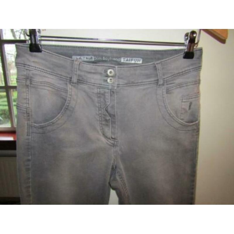 F267 TAIFUN mt 36 jeans slim boyfriend grijs