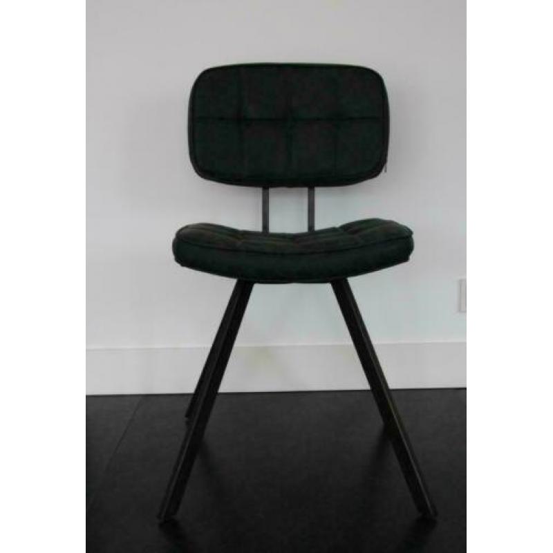 Vintage Eetkamerstoelen SoHome Wax PU zwart / grijs