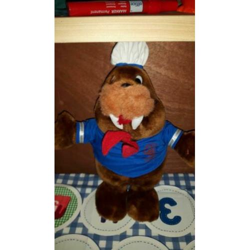 Mascotte Dolfinarium Harderwijk Walrus knuffel 30 cm