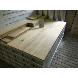 Eiken lamelparket 14x190mm onbehandeld , toplaag 3mm A keus