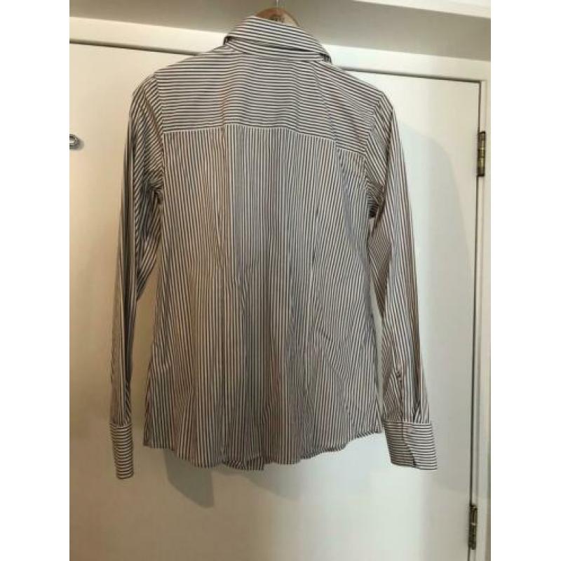 STING Cotton Club stretch blouse bruin wit streep 42/44 xl