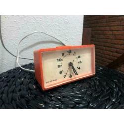VINTAGE RETRO Wekker jaren 70 oranje elektrisch! OUD
