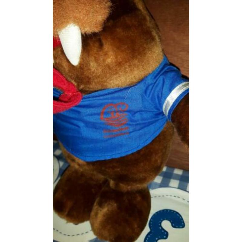 Mascotte Dolfinarium Harderwijk Walrus knuffel 30 cm