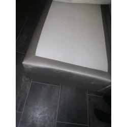 Boxspring suede taupe