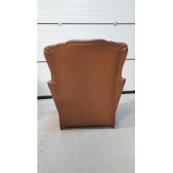Bruin leren fauteuil