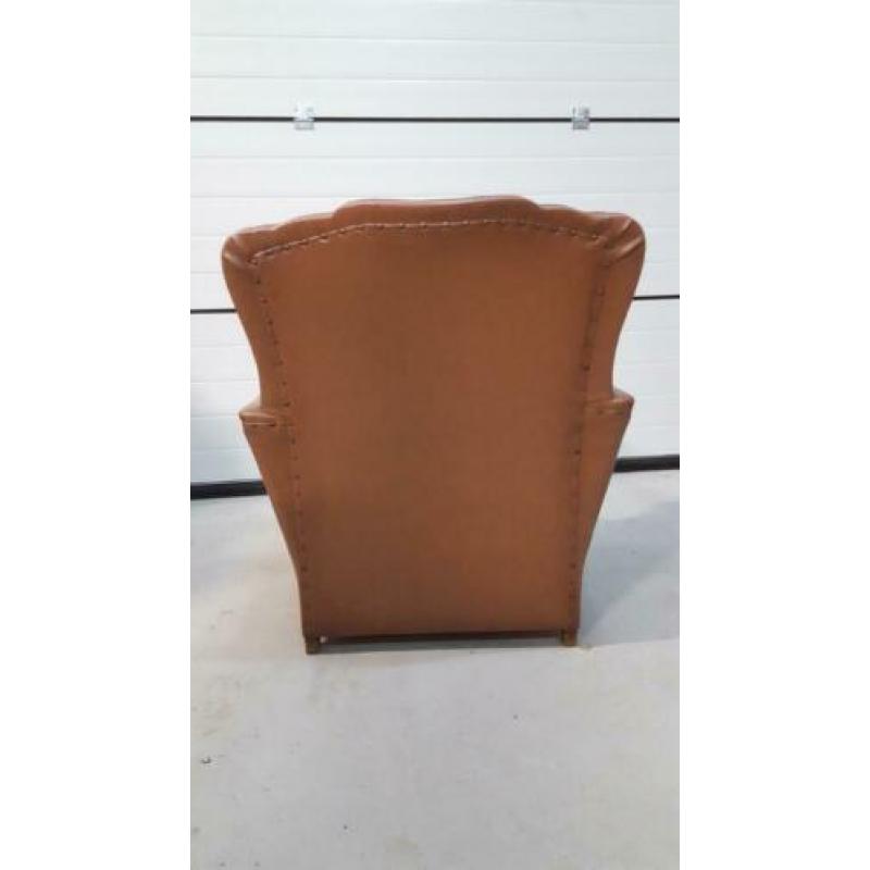 Bruin leren fauteuil