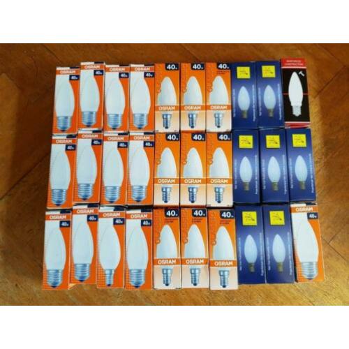 Partij gloeilampen - meer dan 100 stuks, 100W, 150W en meer