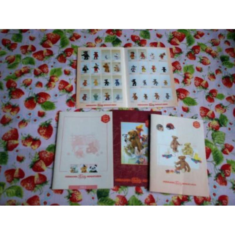 Steiff & Teddy Hermann pluche en mohair miniatuur beren 4 st
