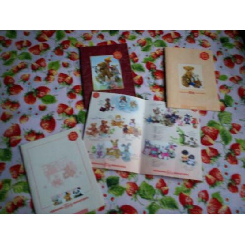 Steiff & Teddy Hermann pluche en mohair miniatuur beren 4 st