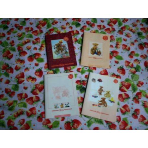 Steiff & Teddy Hermann pluche en mohair miniatuur beren 4 st