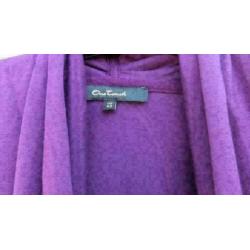 ONE TOUCH cerise stretch stel top/vest met studs mt 42