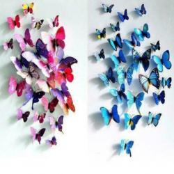 12Pcs 3D Butterfly Sticker Koelkast Magneet Decor - Nieuw!