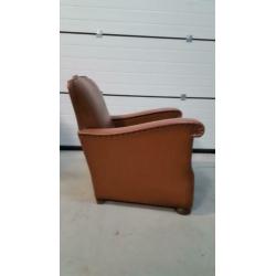 Bruin leren fauteuil
