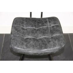 Vintage Eetkamerstoelen SoHome Wax PU zwart / grijs