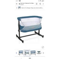 Co-sleeper van Baninni Nesso blue