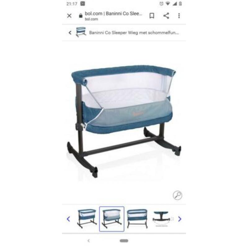 Co-sleeper van Baninni Nesso blue