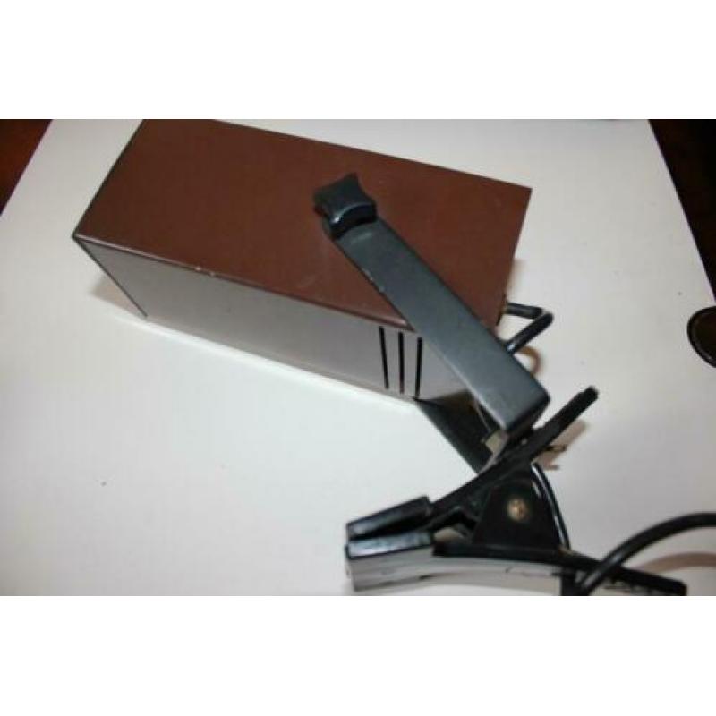 seventies bruine retro vintage lamp bureaulamp