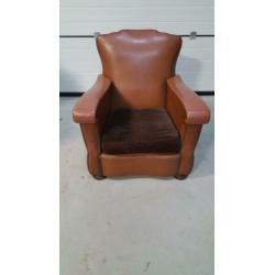 Bruin leren fauteuil
